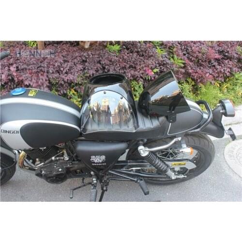 Cafe racer fairing with Black seat cover Retro motorcycle headlight fairing mirrors hood Vintage UNIVERSAL FIT 7" HEADLIGHT GBW1