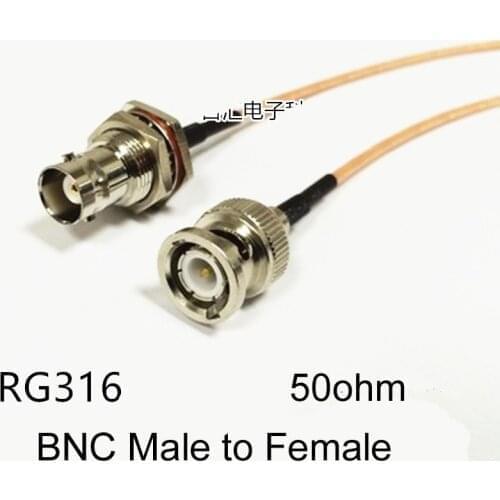 RG316 coaxial cable 50ohm BNC male To BNC female BNC-JKY-1.5 connector Q9 CABLE 5m 8m 10m 15m