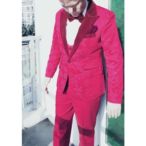 Handsome Groomsmen Wool blend Groom Tuxedos Mens Wedding Dress Man Jacket Blazer Prom Dinner (Jacket+Pants+Tie+Vest) A114