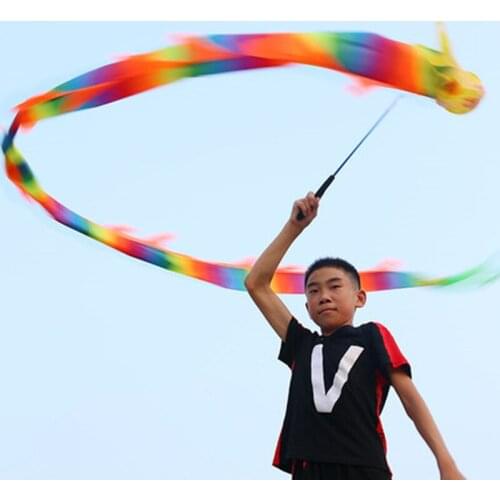 Ribbon Outdoor Sports Fun Toys Games Group Activities Fitness Colorful Streamer Dragon Children Adult Dragon Dance Performance