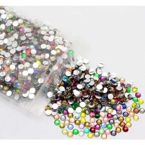 Lucia crafts 4mm 1000pcs/lot SS16 Flatback Resin Rhinestones DIY Mobile Phone Nail Art Sticker drill F0701