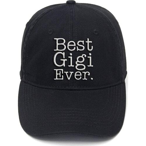 Lyprerazy for Grandma Best Gigi Ever Gift Washed Cotton Adjustable Men Women Unisex Hip Hop Cool Flock Printing Baseball Cap