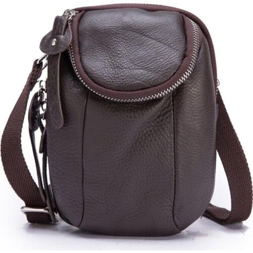 New mens multi-function waist packs men genuine leather shoulder bag crossbody bag designer bags in genuine leather