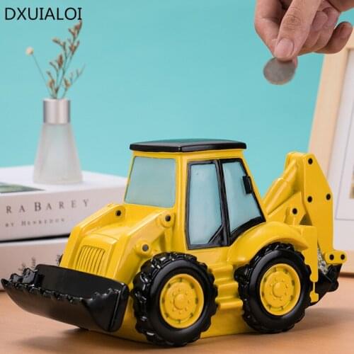 Cartoon piggy bank resin excavator piggy bank creative children room decoration Christmas gift money safe