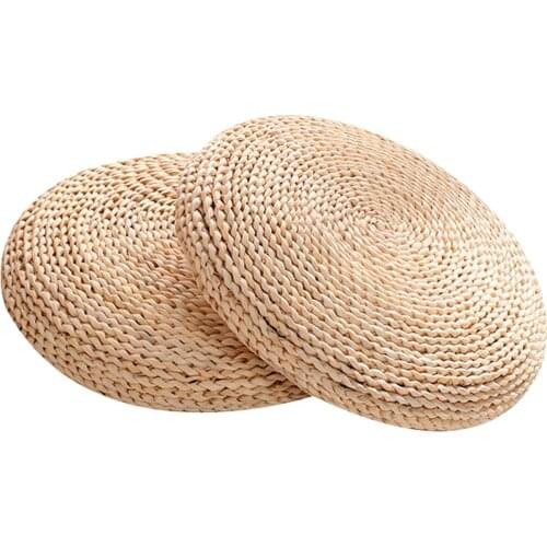 Straw Zafu Yoga Meditation Cushion Japanese Style Tatami Cushion Meditating Mat Soft And Comfortable Filled With Silk Wadding