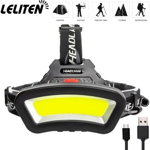 USB Rechargeable COB Headlamp Red White LED light Fishing headlight Hunting head lamp Camping head light Flashlight Torch