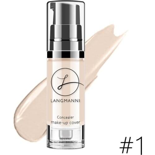 Langmanni make-up foundation liquid concealer brighten skin color waterproof makeup BB cream whitening concealer