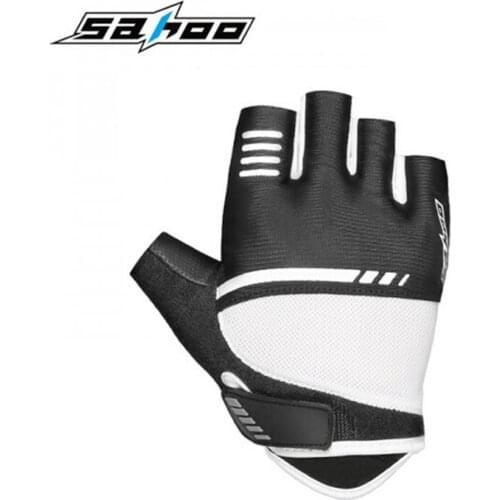 Sahoo Half Finger Cycling Bike Gloves Sponge Pad Men Women Breathable Bicycle Riding MTB Sports Gloves Anti-slip Cycling Gloves