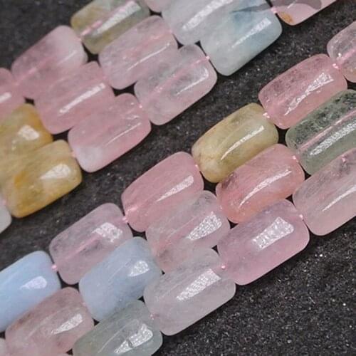 Rectangle Morgan Beads Natural Stone Beads For Jewelry Making Beads Bracelets For Women 15'' Needlework DIY Beads Trinket