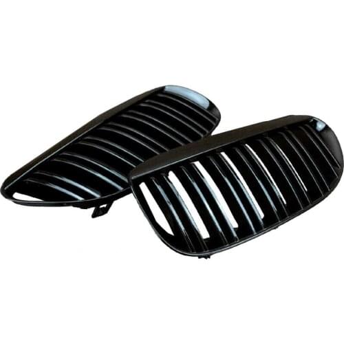 1 Pair Grille Double-slat Easy to Install ABS Front Center Mesh 51137008915/51137077931/51137008916 for BMW E63 03-10 bmw e90