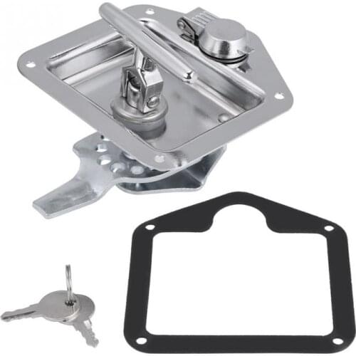 Stainless Steel Folding T-Shape Handle Lock Tool Box Keys Kit For Truck Trailer Toolbox Electrical Cabinet