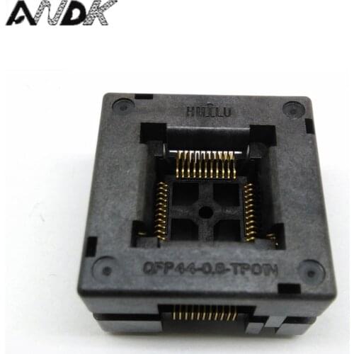 TQFP44 FQFP44 QFP44 to DIP44 Burn in Socket OTQ-44-0.8-14 Pitch 0.8mm IC Body Size 10x10mm Open Top Test Adapter