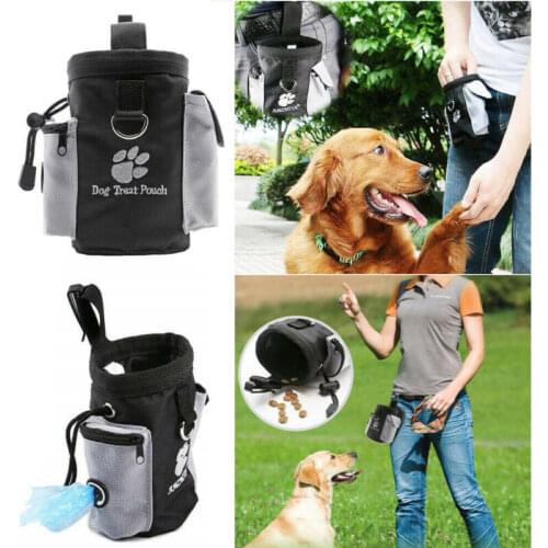 Pawstrip Outdoor Pet Dog Treat Pouch Portable Dog Training Bags Pet Food Container Puppy Snack Reward Waist Bag 12.5*12.5*8cm