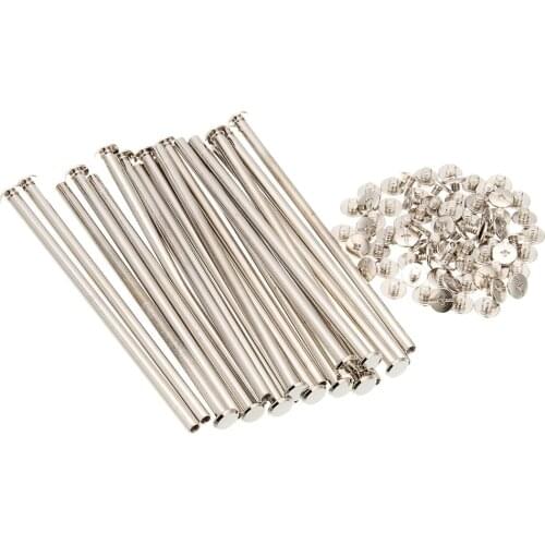 10pcs M5x120mm Iron-nickel-plated screw books Fingertight Picture books screw rivets albums butt recipes leaflet nail M5Hardware