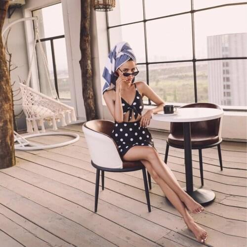 Women Sexy Letter Dot Bikini Female One-Piece Suits Thong Backless Women Bathing Suis Swimwear Black Monokini Fashion Swimsuit