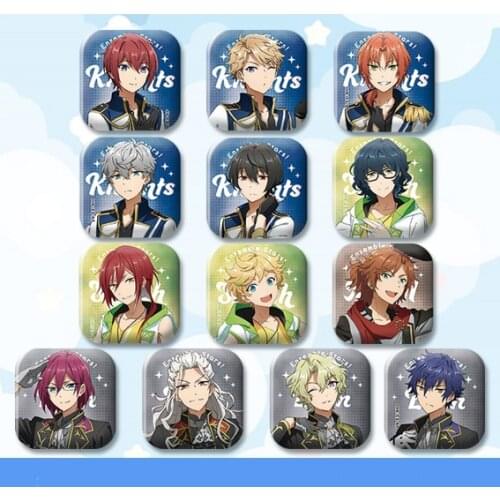 1pc 50mm Anime Sauqre Bagdes Ensemble Stars Akehoshi Subaru Hokuto Makoto Iron Button Brooch