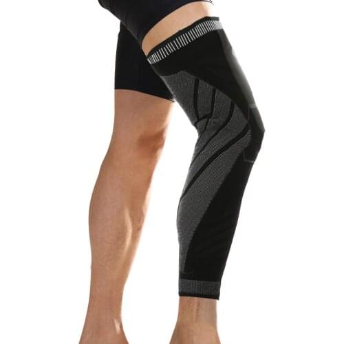 1PCS Breathable Leg Warmers Full Compression Sleeve Anti Slip Sports Legging Cycling Running Basketball Volleyball Support Brace