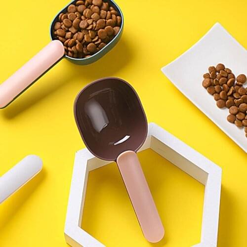 Pet Supplies Measuring Cup ABS Cat Shovel 1Pcs Dog Food Spoon Feeding Spoons Curved Design