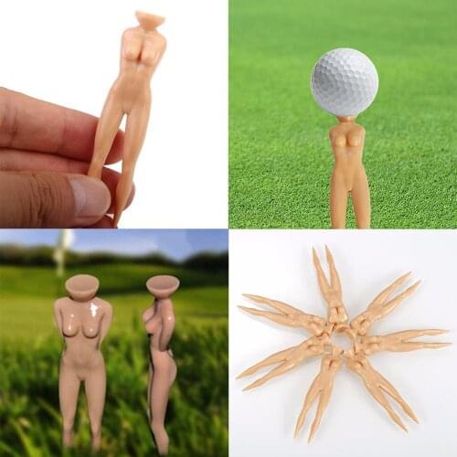 10Pcs Nude-Lady Shape Golf Tees Naked Design Golfers Plastic Sports Ball Holder daily garden home yard practice training tools