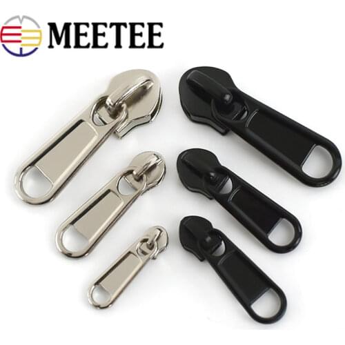 20pcs 3# 5# 8# 10# Zipper Sliders for Nylon Zips DIY Luggage Repair Zipper Head Puller Fitting Quilt Garment Sew Zip Accessory