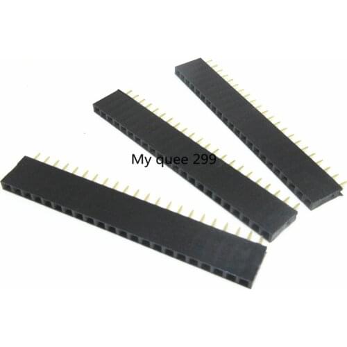 20 pcs 22P 2.54mm Female Header Single Row Straight Pin Socket 1*22 Strip Pitch Connector