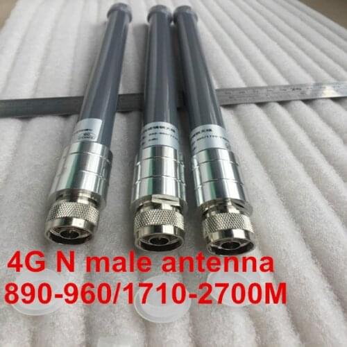 4G LTE modem omni fiberglass antenna N male type 700-2700MHz 3dBi