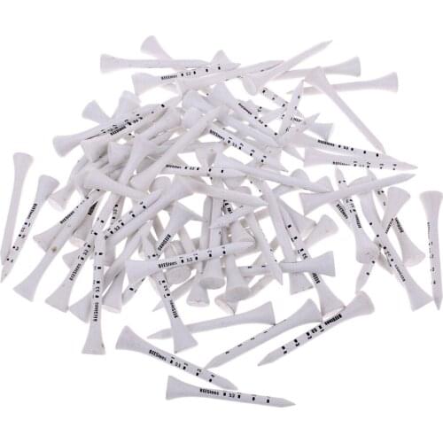 80Pcs Professional Golf Tees White Striped Digital Scale Asaf