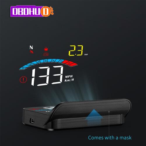 Universal M16 GPS OBD2 HUD Car Head Up Display Digital Speed Projector Security Alarm Updated Fuel Consumption Temp KMH/KPM