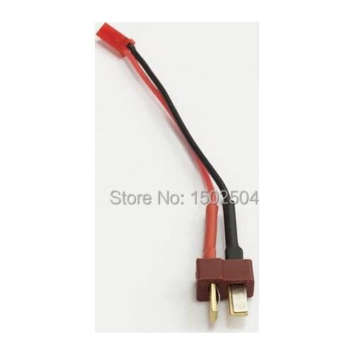 Free Shipping T plug male To JST female Soft Silicone Wire Switch 22AWG Cable 100mm RC Cable Connector