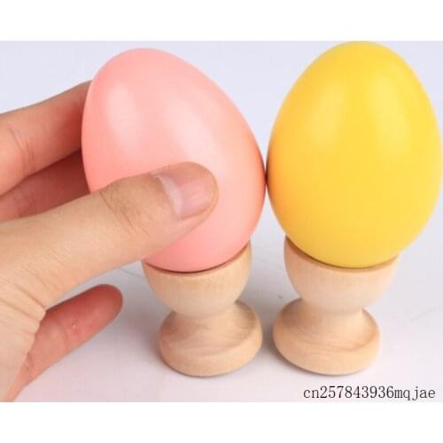 200pcs Wooden Easter Egg Stands Egg Tray Holders Birthday Party Decoration Toy Gift for Kids Children
