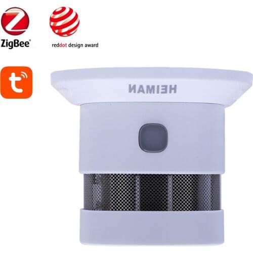 Tuya Zigbee 3.0 Smoke Detector Alarm 85dB Big Sounds Fire Prevention Sensor With CE EN14604 Proved