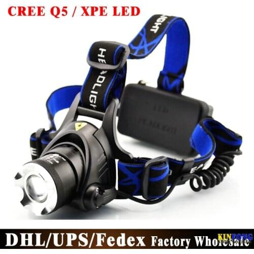 DHL Fedex UPS 50pcs/lot Caplights Glare Q5 XPE LED 18650 Rechargeable Batteries Not Included