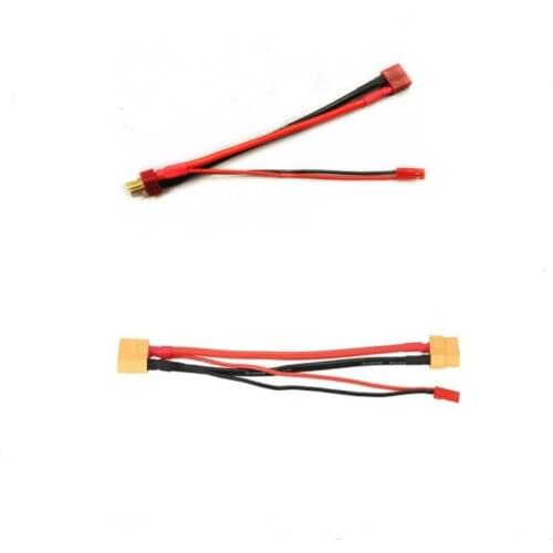 RC Aircraft Deans T plug XT60 Extension Cable with JST Parallel Battery Connector Plug adapter for RC FPV MultiRotor Aerial car