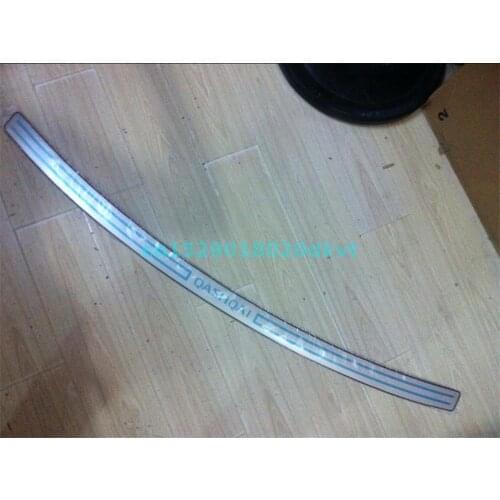 For Nissan Qashqai 2009-2014 Stainless Steel Rear Bumper Protector Sill Trunk Guard Cover Trim Car Accessories