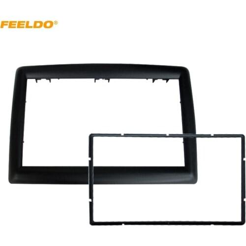 FEELDO Car Stereo CD DVD Radio Fascia Plate Panel Frame For Renault Megane 2009 2-Din Dash Installation Mount Kit #FD5212