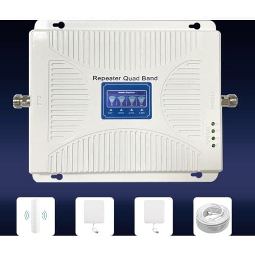 HWATEL 2021 New generation 5G 4 band signal booster repeater amplifier for Omni two indoor Panal high gain Antenna full kit
