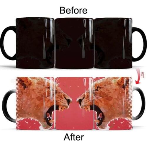 Roaring Lion the King of Forest Coffee Mug 350ml Ceramic Coffee Mug Animal Lovers Gift Cup Field Photographer Birthday Gift Mugs