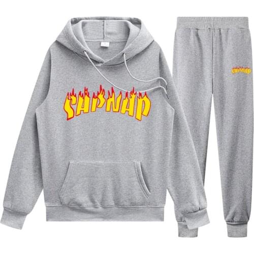 Fashion Harajuku Sapnap 2D printing Hoodies Sweatshirts+Recreational style Sweatpants Sport Suit Mens and Womens Sets