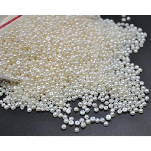 Wholesale 100 pcs real pearl 2.5-3mm white cultured freshwater pearl