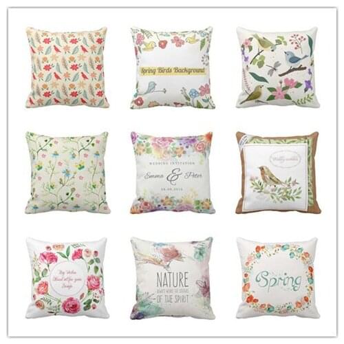 Spring Christmas Thanksgiving Day cotton polyester throw cushion cover pillow cover wholesale pillow case