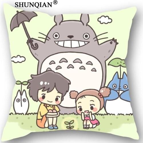 New Totoro Pillowcase Wedding Decorative Pillow Case Customize Gift For Pillow Cover 35X35cm,40X40cm(One Sides)