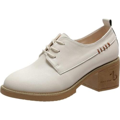 New womens high heels fashion round head square root light and comfortable all-match casual single shoes shoes women