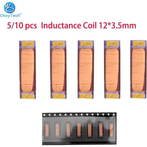 OkeyTech 5/10PCS Inductance Coil 12*3.5mm 2.38MH 680P Transponder Chip For Peugeot For Citroen Remote Car Repair Transformer
