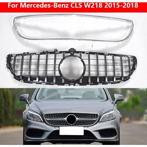 Front grille Diamond GT style For Mercedes-Benz CLS W218 2015-2018 CLS260 CLS300 CLS320 CLS350 CLS400 Car Middle grille