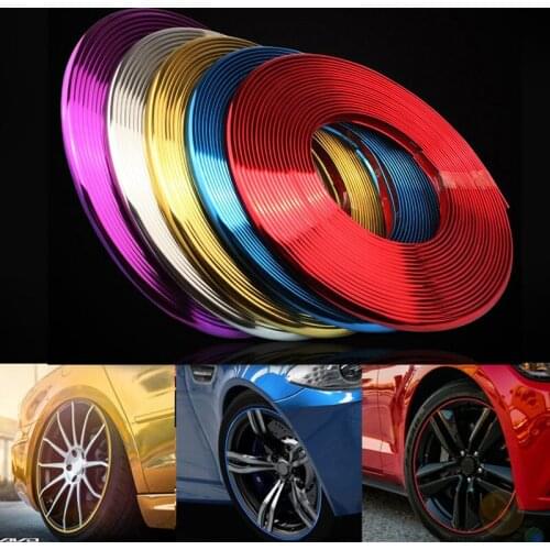 8 Meter Car Wheel Rim Protectors Strips Car Wheel Rim Tire Protection Car-styling Car Decorative Strips Car Exterior Accessories