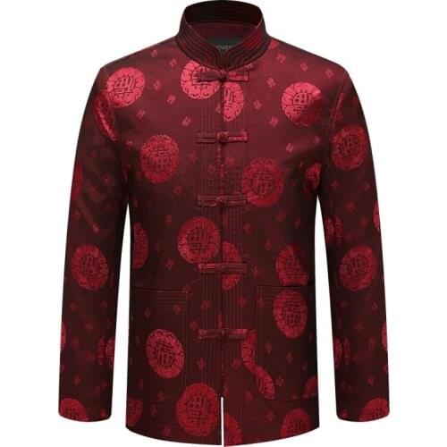 Traditional Chinese Kung Fu Suit Male Clothing Jacket for Men Cheongsam Tang Suit Oriental Vintage Man Mens Chinese Tops Wedding