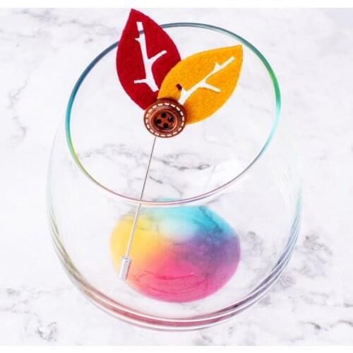 Vintage Dual Colors Brooch Leaf Lapel Pin Long Pin Jewelry For Men Women Collar Suit Dress Wedding Gift Boutonniere