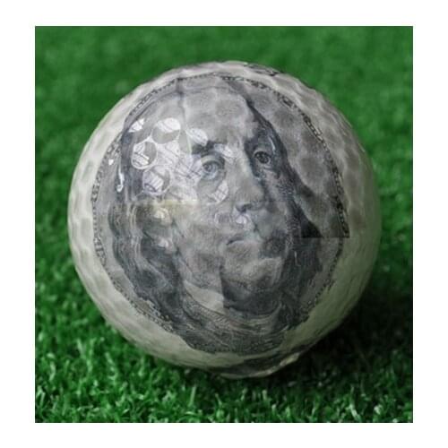 2pcs popular us dollor funny golf ball