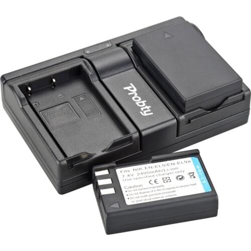 2Pcs Probty EN-EL9 EN EL9 Battery + USB Dual Charger for Nikon D700 D300 D100 D3000 D5000 D5100 D80 D60 D70s D70 D50 D40X D40