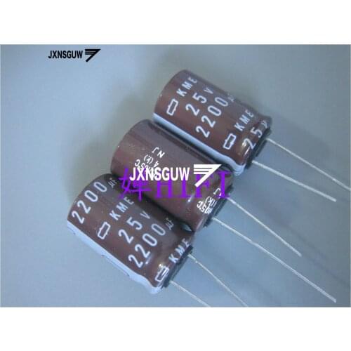 10PCS NIPPON KME 25V2200UF 16X25MM NCC Aluminum electrolytic capacitor 2200UF/25V CHEMI-CON 105 degrees 2200uF 25V